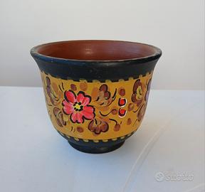 Vaso Deruta Sammichele- terracotta dipinto a mano