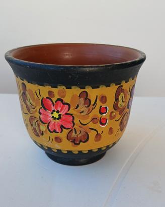 Vaso Deruta Sammichele- terracotta dipinto a mano