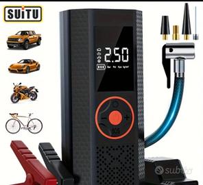 starter auto con compressore torcia powerbank