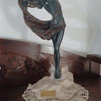 art nouveau ballerina bronzo e pietra