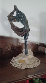 art nouveau ballerina bronzo e pietra