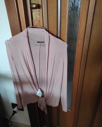 cardigan rosa motivi