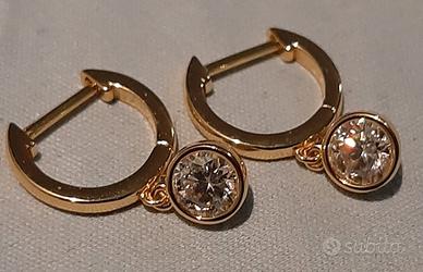 Orecchini  in argento e oii giallo