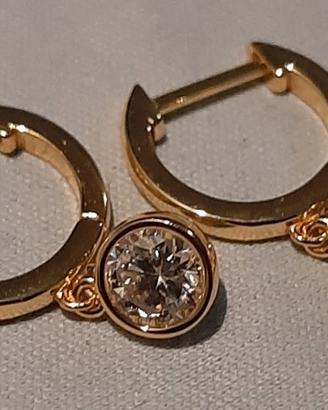 Orecchini  in argento e oii giallo