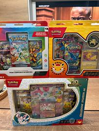 Lotto prodotti pokemon 30° anniversario collezioni