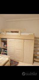 letto soppalco con armadio