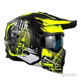 CASCO MOTO ENDURO CON MENTONIERA STACCABILE