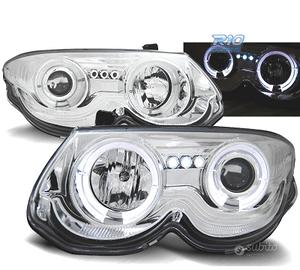 FARI PER CHRYSLER 300M 99-04 ANGEL EYES LED CROMAT