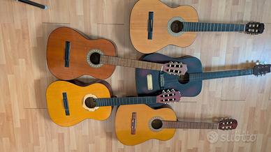 Lotto di chitarre acustiche da sistemare / ricambi