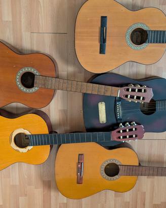 Lotto di chitarre acustiche da sistemare / ricambi