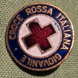 Spilla Croce Rossa Italiana Giovanile anni 40