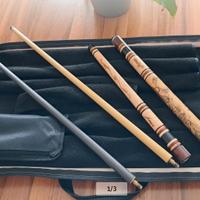 Stecca da biliardo artigianale Ares con 2 puntali 