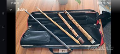 Stecca da biliardo artigianale Ares con 2 puntali 