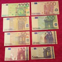 "EURO" 8 BANCONOTE LAMINATI IN ORO