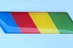 Vespa PX Arcobaleno – Adesivo Resinato p Logo Orig