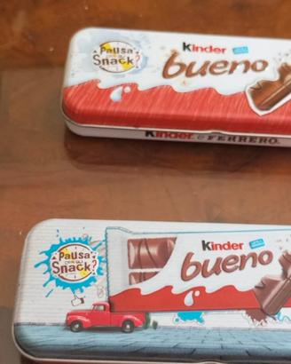 Porta snack latta collezionabili kinder bueno