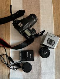 Canon EOS 7D + 2 obiettivi 50 mm f/1.8 + 18-55 mm