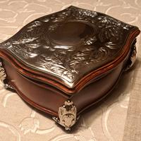 portagioie argento 925 legno sagomato e bombato