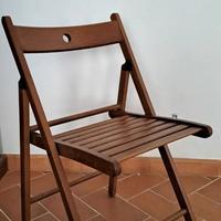 4 sedie legno noce chiudibili