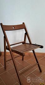 4 sedie legno noce chiudibili