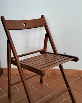 4 sedie legno noce chiudibili