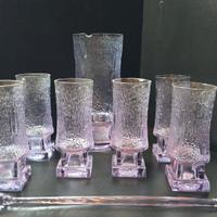 Servizio Murano vintage – caraffa e 6 bicchieri Se