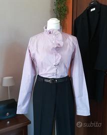 Camicia a righe con rouches EMME Marella - Tg. 44