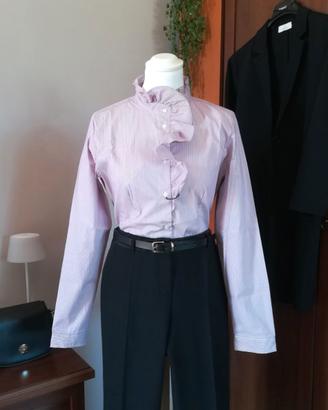 Camicia a righe con rouches EMME Marella - Tg. 44