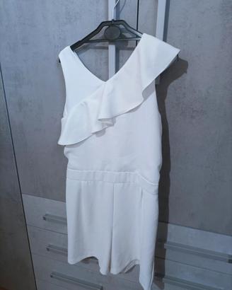 Vestitino bianco elegante bambina con volant