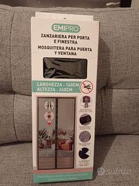 Zanzariera nuova 140x240cm per porte e finestre