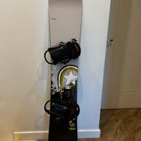 Tavola da snowboard salomon (156 cm)+attacchi