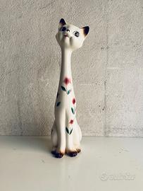 Gatto siamese in porcellana dipinto a mano – mod 4