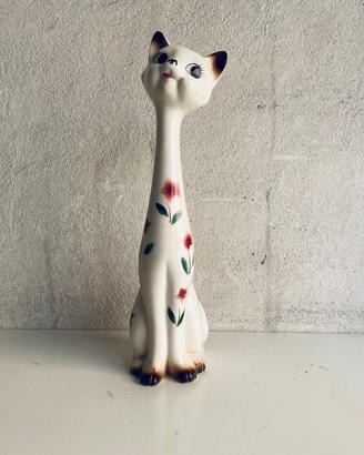 Gatto siamese in porcellana dipinto a mano – mod 4