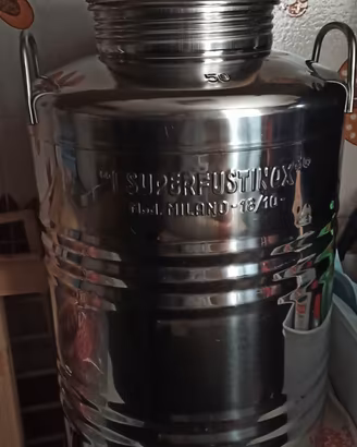 Contenitore olio acciao inox 50 litri