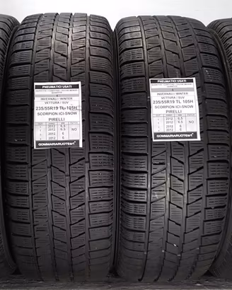 4 PNEUMATICI USATI 235/55R19 105H SC ICE SNOW PIRE