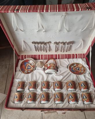 Raro servizio Caffè Giapponese porcellana Edelweis