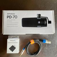 Microfono PreSonus PD-70 NUOVO + Cavo XLR+adattat.