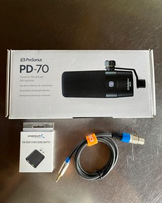 Microfono PreSonus PD-70 NUOVO + Cavo XLR+adattat.