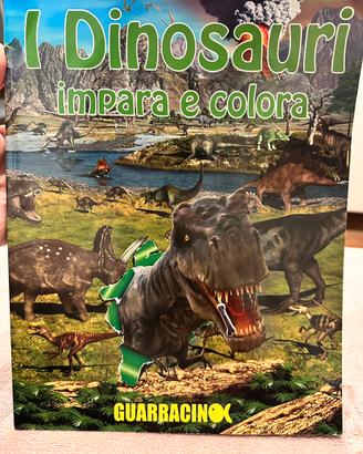 Libro bambini “I dinosauri impara e colora”
