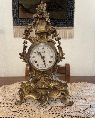 Orologio da tavolo anni 60 bronzo stile barocco