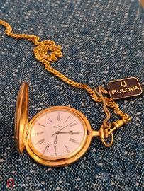 Elegante orologio da tasca Bulova color dorato 