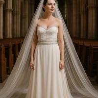 abito da sposa nuovo con custodia originale+ velo 