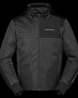 GIACCA SPIDI HOODIE NET ESTIVA NERO