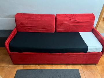 Divano Letto Rosso