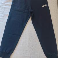 Pantalone tuta felpato Puma blu uomo