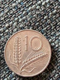 Moneta 10 lire anno 1955