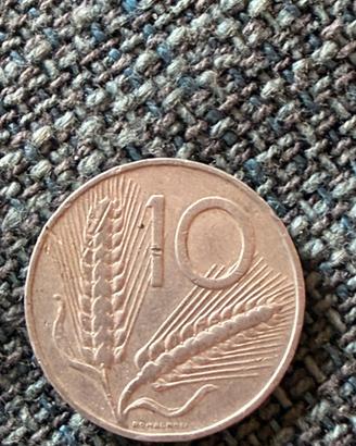 Moneta 10 lire anno 1955