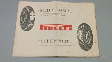 Cartina Pirelli anni 30 Milano Torino