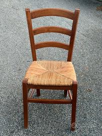 Sedie in legno seduta paglia 30 pz disp