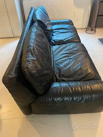 Divani in vera pelle nera